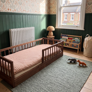 Lit Montessori avec Matelas Respirant (70x140) | Noyer