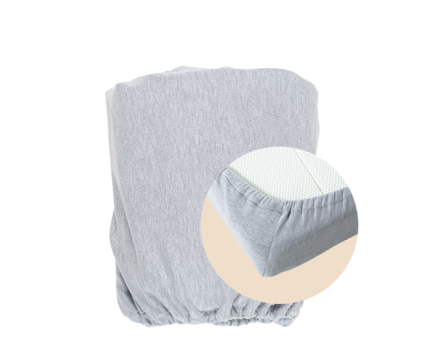 Drap-housse 60 x 120 Jersey Gris Chiné Mokee